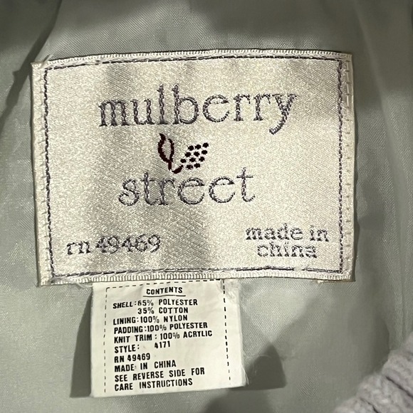 Vintage Mulberry Street Hooded Puffer Coat Womens 10P Gray Winter Quilted Jacket - Picture 1 of 8